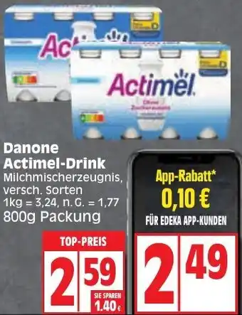 Edeka Danone Actimel-Drink 800 g Packung Angebot