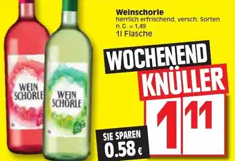 Edeka Weinschorle 1L Flasche Angebot