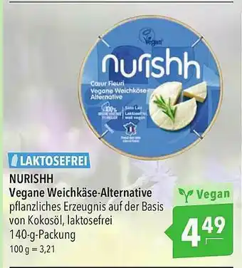 CITTI Markt Nurishh Vegane Weichkäse-alternative Angebot