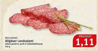 Feneberg Dlg-prämiert Allgäuer Landsalami Angebot