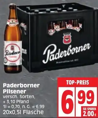 Edeka Paderborner Pilsener 20x0,5 L Flasche Angebot