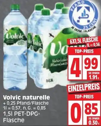 Edeka Volvic naturelle 1,5 L PET-DPG-Flasche Angebot