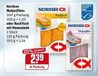 REWE Kaufpark Nordsee Matjesfilets Oder Backfisch Mit Remoulade Angebot