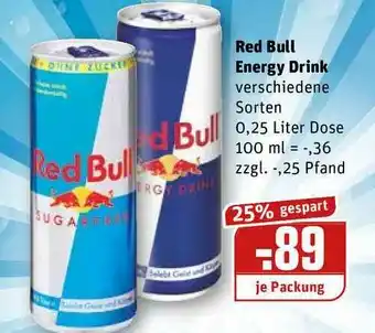 REWE Kaufpark Red Bull Energy Drink Angebot