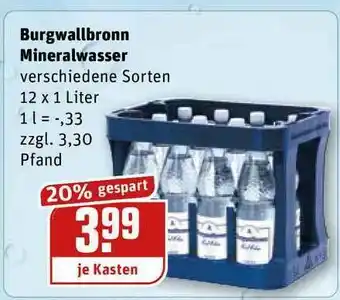 REWE Kaufpark Burgwallbronn Mineralwasser Angebot