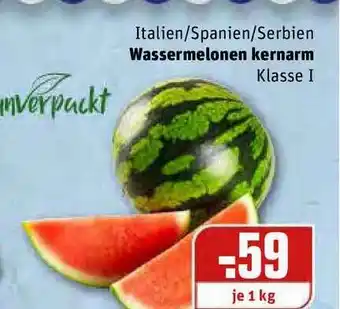 REWE Kaufpark Unverpackt Wassermelonen Kernarm Angebot