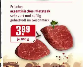 REWE Kaufpark Frisches Argentinisches Filetsteak Angebot