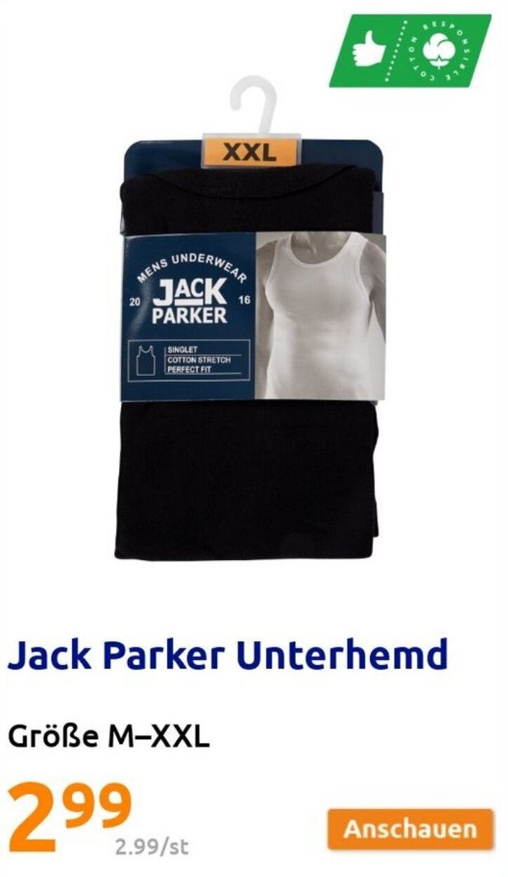 Action Jack Parker Unterhemd Größe M-XXL Angebot