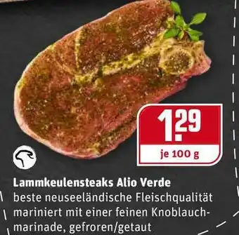 REWE Kaufpark Lammkeulensteaks Alio Verde Angebot