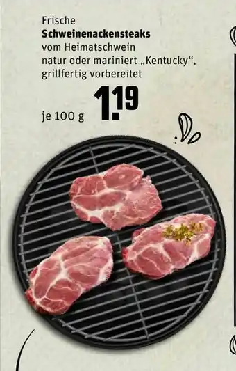 REWE Kaufpark Frische Schweinenackensteaks Angebot