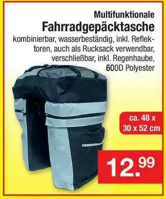 Zimmermann Multifunktionale Fahrradgepäcktasche Angebot