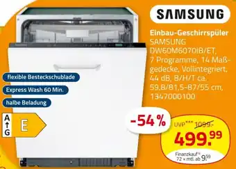 ROLLER SAMSUNG Einbau-Geschirrspüler Angebot