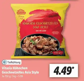 Lidl Vitasia Hähnchen Geschnetzeltes Asia Style 750g Angebot