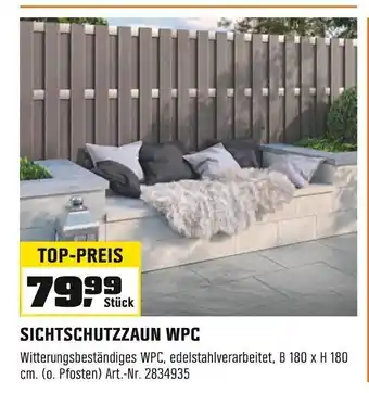 OBI SICHTSCHUTZZAUN WPC Angebot