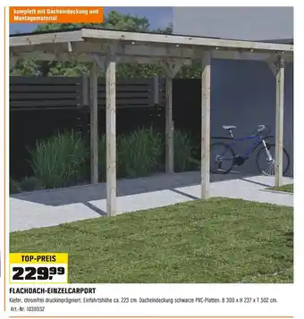 OBI FLACHDACH-EINZELCARPORT Angebot