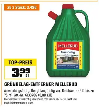 OBI MELLERUD GRÜNBELAG-ENTFERNER 5L Angebot