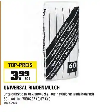 OBI UNIVERSAL RINDENMULCH 60L Angebot