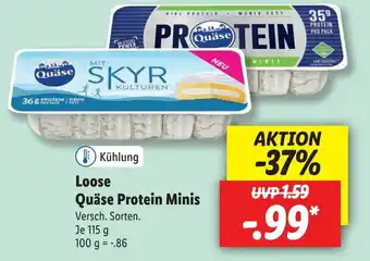 Lidl Loose Quäse Protein Minis 115g Angebot