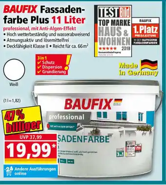 Norma Baufix Fassadenfarbe Plus 11 Liter Angebot