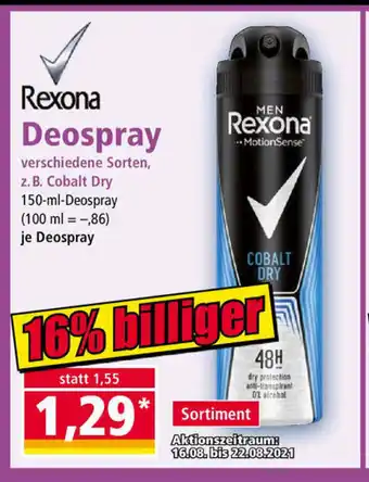 Norma Rexona Deospray 150 ml Angebot