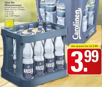 WEZ Vilsa Bio Mineralwasser Kiste 12x1Ltr. Flasche Angebot