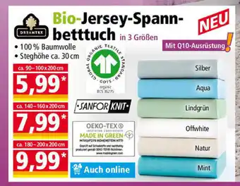 Norma Bio Jersey Spannbetttuch Angebot