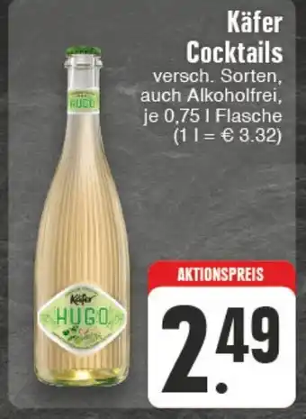 Edeka Wegner Käfer Cocktails versch. Sorten, auch Alkoholfrei, je 0,75 I Flasche (11= € 3.32) Angebot