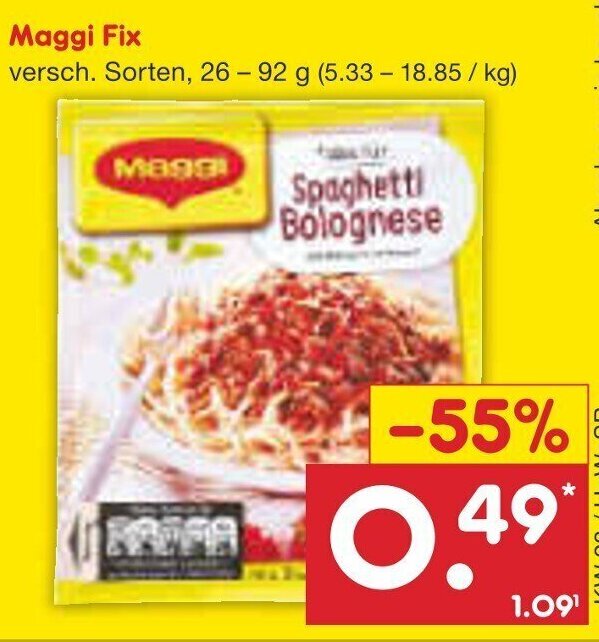 Netto Marken-Discount Maggi Fix 26-92 g Angebot