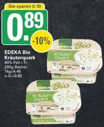 WEZ EDEKA Bio Kräuterquark 200g Becher Angebot