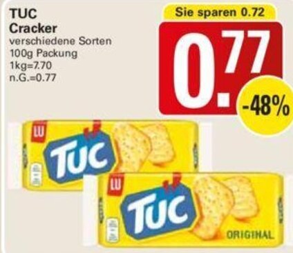 WEZ TUC Cracker 100g Packung Angebot