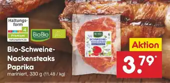 Netto Marken-Discount Bio-Schweinenackensteaks Paprika 330 g Angebot