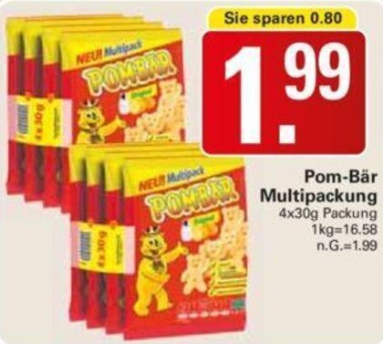 WEZ Pom-Bär Multipackung 4x30g Packung Angebot