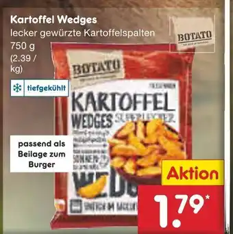 Netto Marken-Discount BOTATO Kartoffel Wedges 750 g Angebot