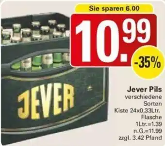 WEZ Jever Pils Kiste 24x0,33Ltr. Flasche Angebot