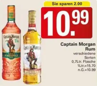 WEZ Captain Morgan Rum 0,7Ltr. Flasche Angebot