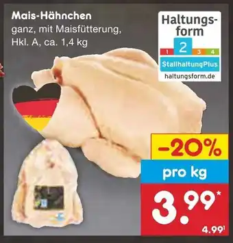 Netto Marken-Discount Mais-Hähnchen pro kg Angebot