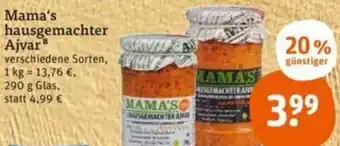 tegut Mama's hausgemachter Ajvar 290 g Glas Angebot