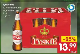 Netto Marken-Discount Tyskie Pils 20 x 0,5 Liter Angebot