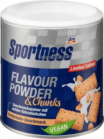 dm drogerie Sportness flavour powder & chunks butterkeks-geschmack Angebot