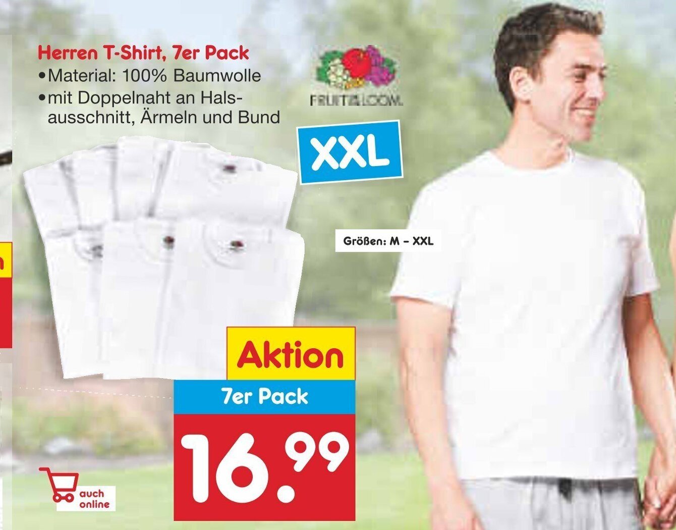 Netto Marken-Discount Herren T-Shirt, 7er Pack Größen: M - XXL Angebot