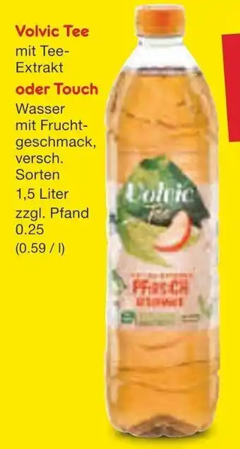 Netto Marken-Discount Volvic Tee mit Tee-Extrakt oder Touch Wasser 1.5L Angebot