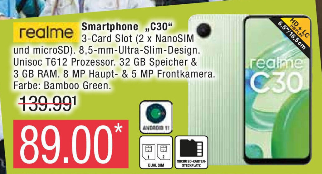 Marktkauf realme Smartphone C30 Angebot