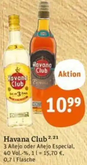 tegut Havana Club 0,7 L Flasche Angebot