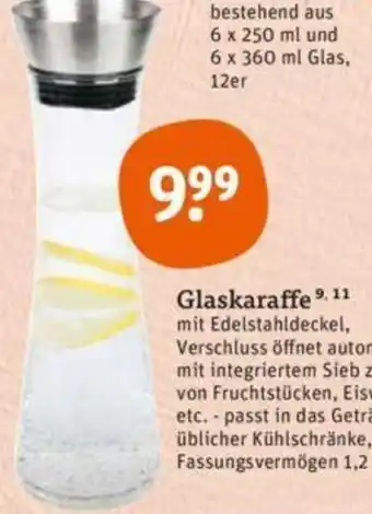 tegut Glaskaraffe Angebot