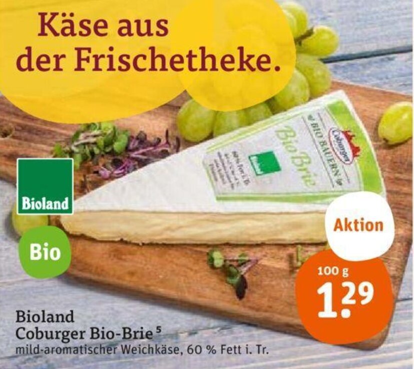 tegut Bioland Coburger Bio-Brie 100 g Angebot
