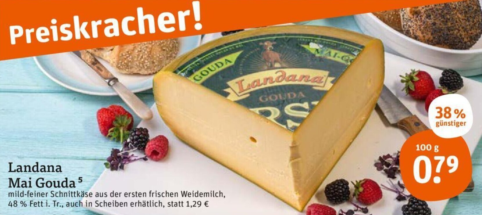 tegut Landana Mai Gouda 100 g Angebot