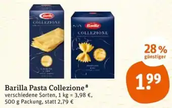 tegut Barilla Pasta Collezione 500 g Packung Angebot