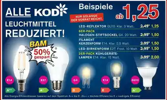 KODi LED Reflektor oder Halogen Stiftsockel Angebot