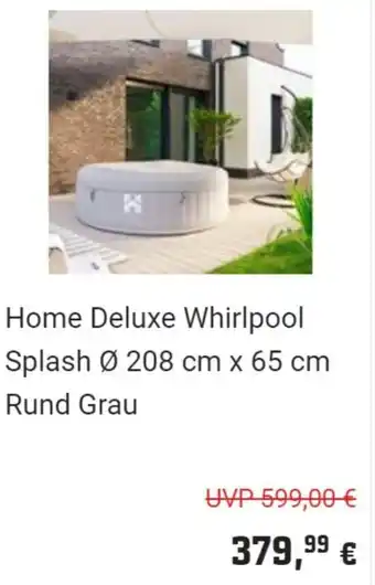 OBI Home Deluxe Whirlpool Splash Ø 208 cm x 65 cm Rund Grau Angebot