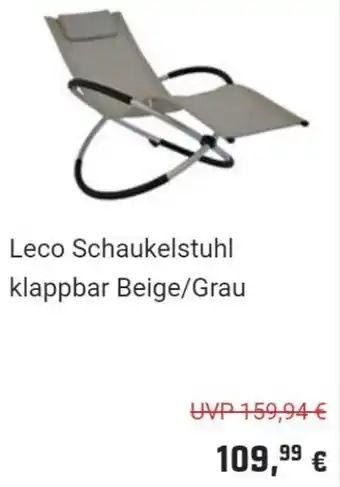 OBI Leco Schaukelstuhl klappbar Beige/Grau Angebot